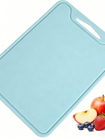rms food grade silicone chopping board – flexible 30 x 22 cm kitchen cutting board, heat resistant, dishwasher safe, with hanging hole for easy storage