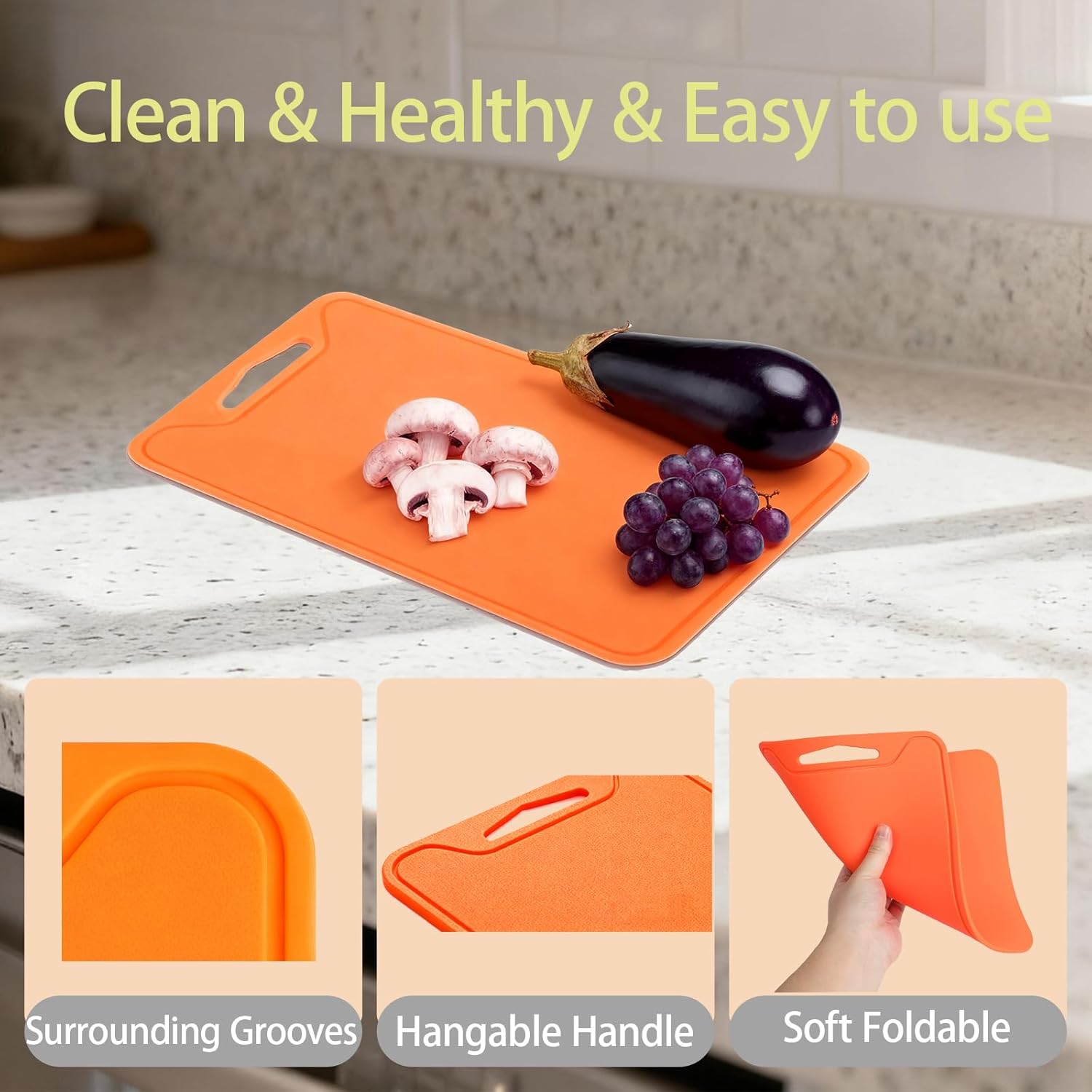 rms silicone cutting board – 8.6" x 11.8" bpa free flexible kitchen chopping board for meat, vegetables & fruit – dishwasher safe (orange) rms silicone cutting board – 8.6" x 11.8" bpa free flexible kitchen chopping board for meat, vegetables & fruit – dishwasher safe (orange)
