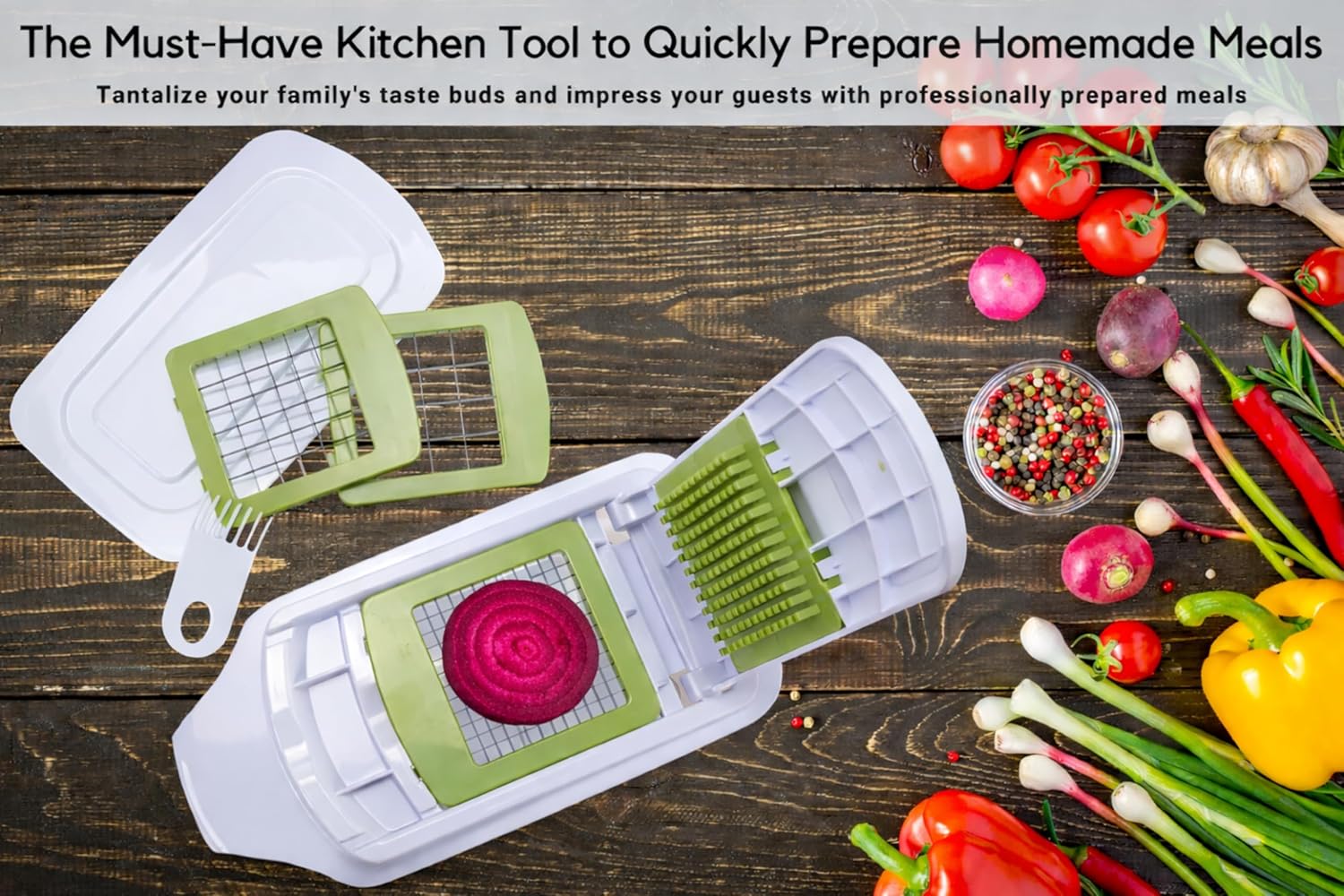 rms quickpush food chopper br qp 02 – heavy duty vegetable fruit dicer with 3 blades & lid – 200% larger container rms quickpush food chopper br qp 02 – heavy duty vegetable fruit dicer with 3 blades & lid – 200% larger container