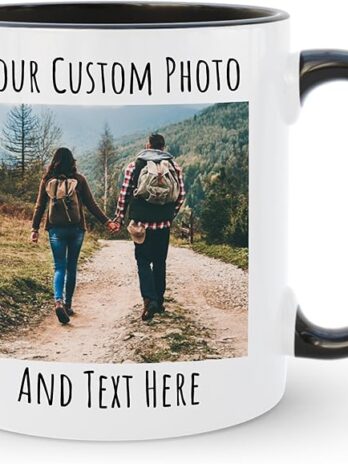 rms personalized coffee mug – custom picture, text or logo ceramic mug – customizable 11 oz tea cup for men & women – white
