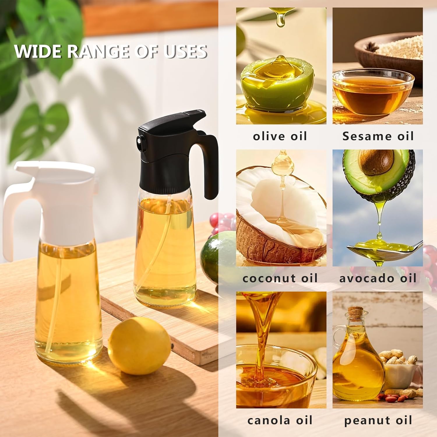rms 300ml glass olive oil spray bottle – precise dosage control – white (air fryer, salad, frying, grilling) rms 300ml glass olive oil spray bottle – precise dosage control – white (air fryer, salad, frying, grilling)
