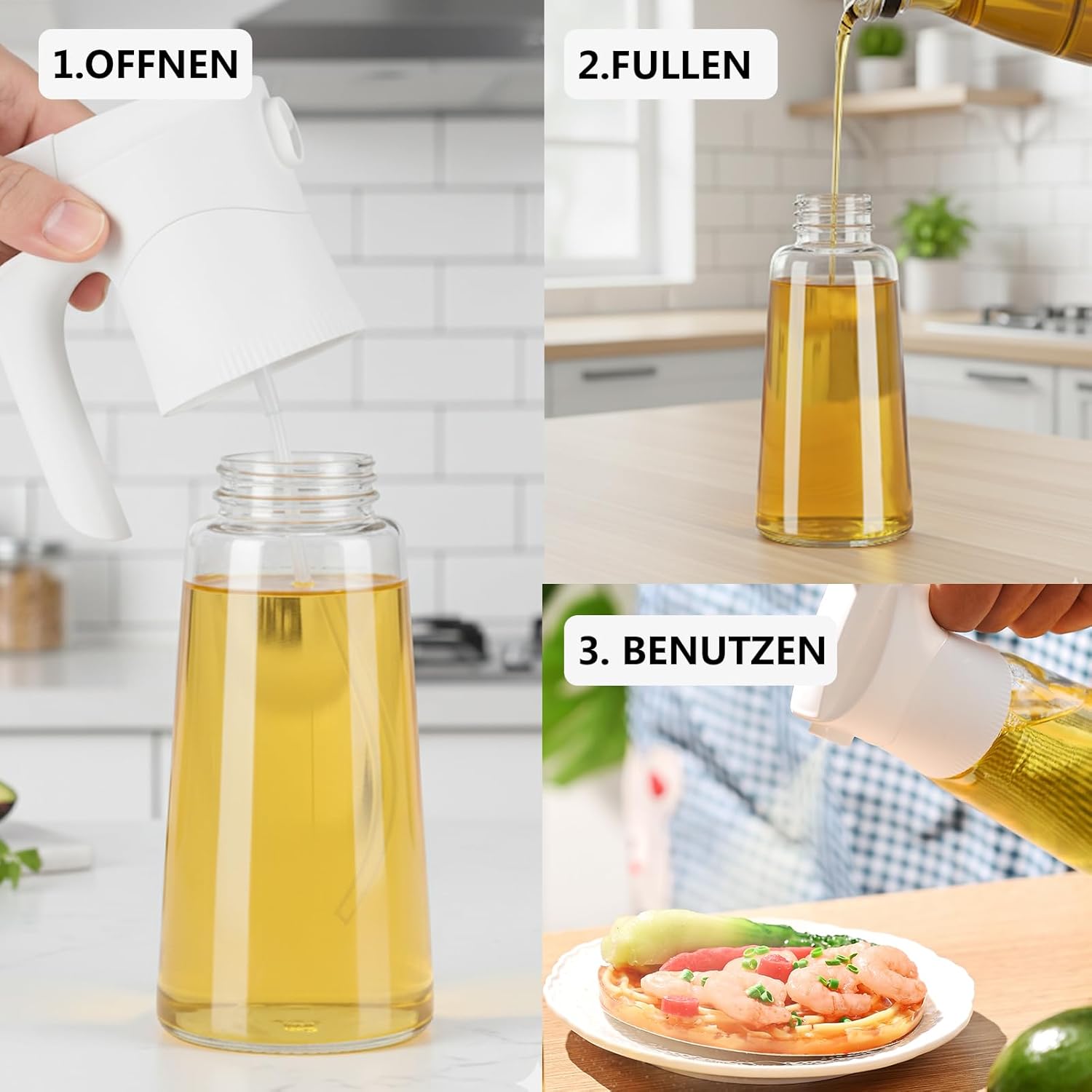 rms 300ml glass olive oil spray bottle – precise dosage control – white (air fryer, salad, frying, grilling) rms 300ml glass olive oil spray bottle – precise dosage control – white (air fryer, salad, frying, grilling)